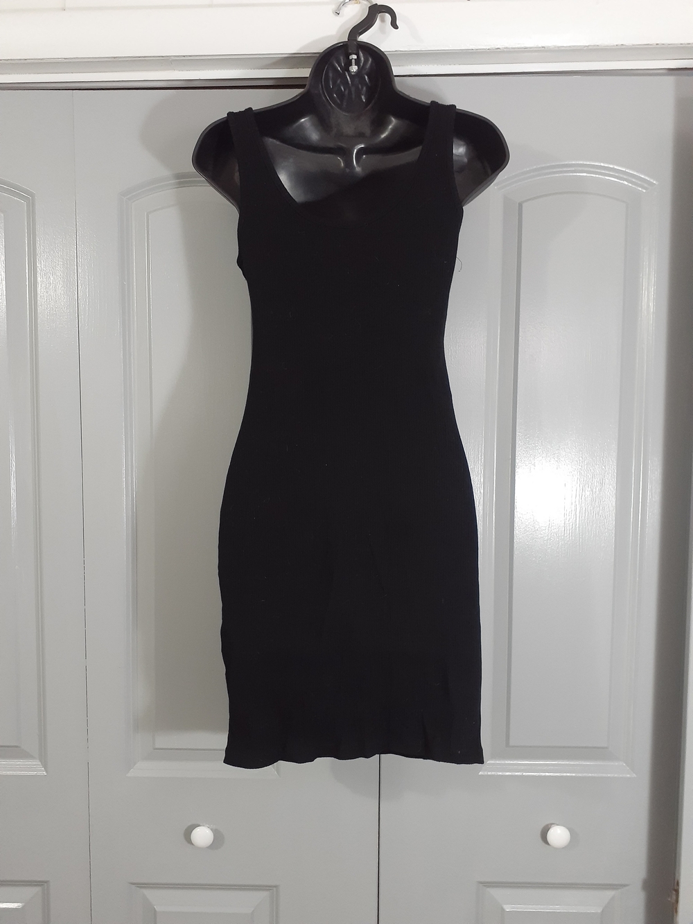 Ambiance Black Ribbed Dress - Picture 4 of 4